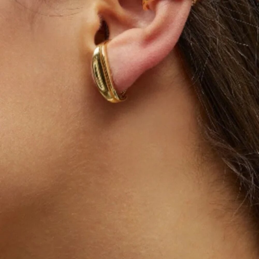 Jenny Bird Groove Lobe Cuff Gold